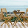 Discount House Nordic Parvekesetti Cuenca, 2 tuolia + pöytä, kokoontaitettava, tiikki, ruskea