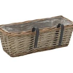 Sale FinePRICE Parvekkeen kukkalaatikko 2 kpl paju pe-vuori 40 cm
