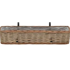 FinePRICE Parvekkeen kukkalaatikko 2 kpl paju PE-vuori 80 cm