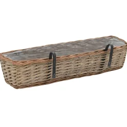 FinePRICE Parvekkeen kukkalaatikko 2 kpl paju PE-vuori 80 cm