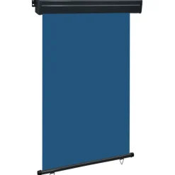 FinePRICE Parvekkeen sivumarkiisi 125x250 cm sininen