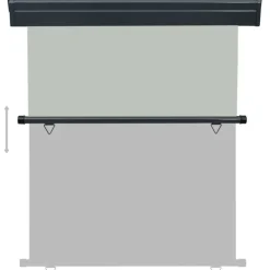 Outlet FinePRICE Parvekkeen sivumarkiisi 145x250 cm harmaa