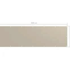 Best FinePRICE Parvekkeen suoja beige 90x300 cm oxford kangas