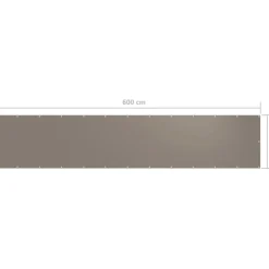 FinePRICE Parvekkeen suoja harmaanruskea 120x600 cm oxford kangas