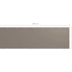 New FinePRICE Parvekkeen suoja harmaanruskea 120x400 cm oxford kangas