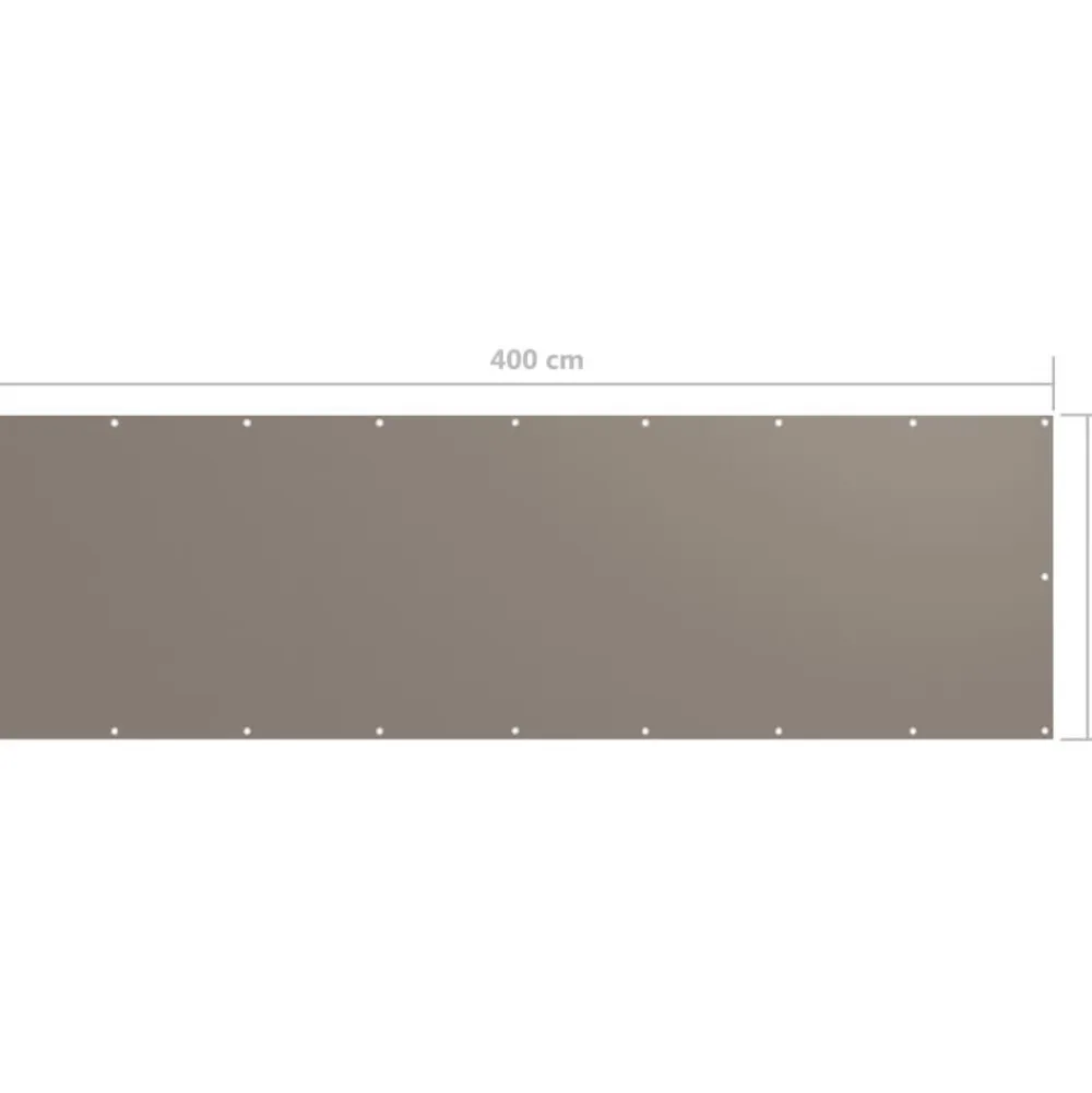 New FinePRICE Parvekkeen suoja harmaanruskea 120x400 cm oxford kangas