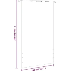 Hot FinePRICE Parvekkeen suoja 120x240 cm Oxford-kangas vaaleanvihreä