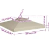 New FinePRICE Paviljongin kangaskatto 310g/m² beige 3x3m
