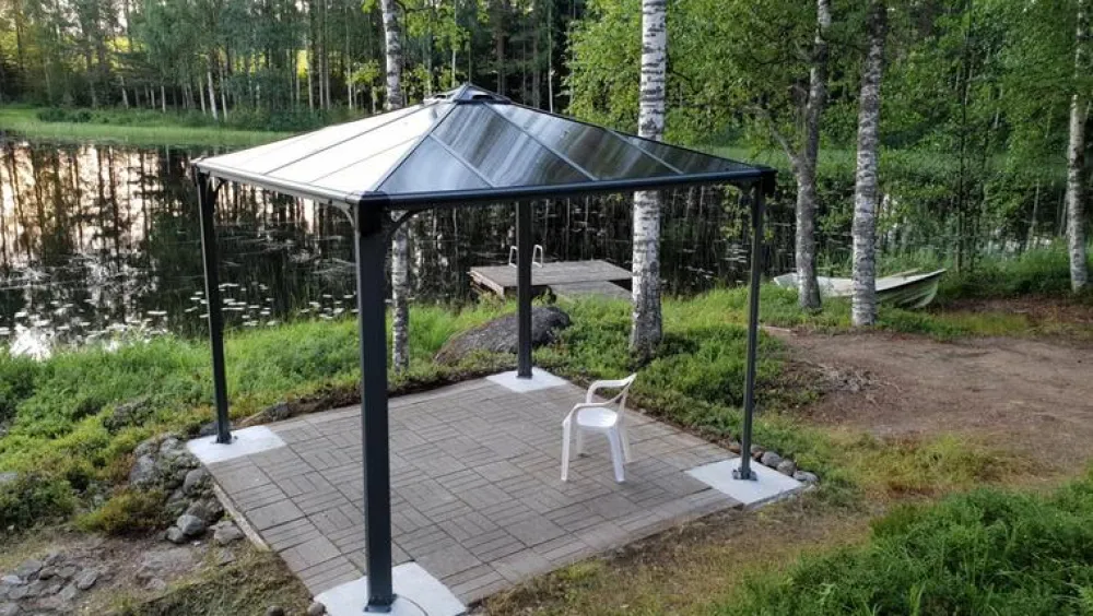 Best Palram-Canopia Paviljonki Palermo 3000 3 x 3 m 8,7 m² harmaa