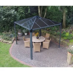 Best Palram-Canopia Paviljonki Palermo 3000 3 x 3 m 8,7 m² harmaa