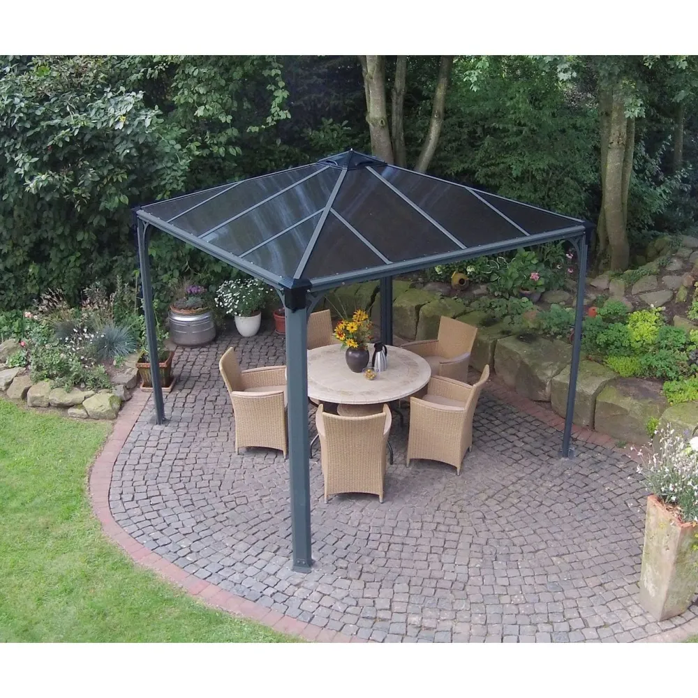 Best Palram-Canopia Paviljonki Palermo 3000 3 x 3 m 8,7 m² harmaa