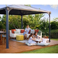 Palram-Canopia Paviljonki Palermo 3600 3,6 x 3,6 m 13 m² harmaa