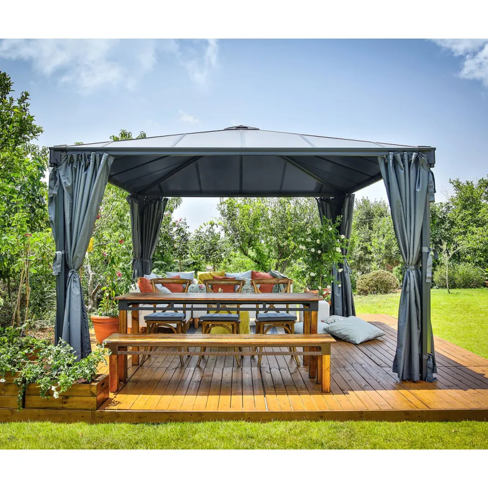 Palram-Canopia Paviljonki Palermo 3600 3,6 x 3,6 m 13 m² harmaa