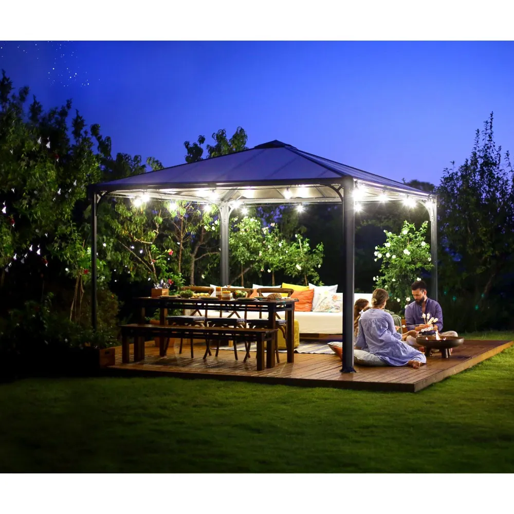 Palram-Canopia Paviljonki Palermo 3600 3,6 x 3,6 m 13 m² harmaa