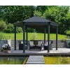 Online Palram-Canopia Paviljonki Roma 6-kulmainen 3,6 x 4, 2 m 14,9 m² harmaa