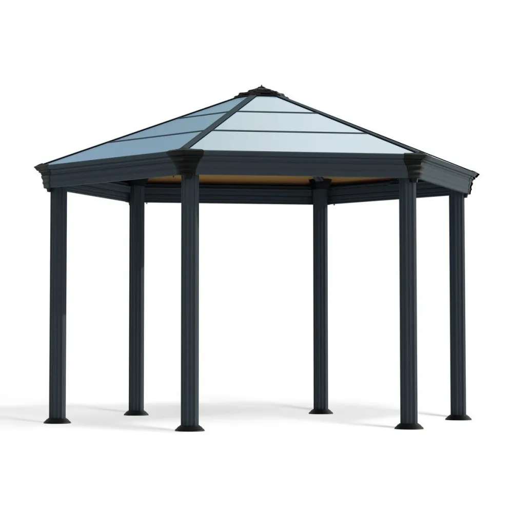 Online Palram-Canopia Paviljonki Roma 6-kulmainen 3,6 x 4, 2 m 14,9 m² harmaa