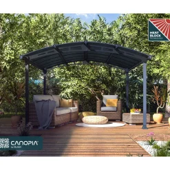 Palram-Canopia Paviljonki Tucson, 15.6m², 3.6x4.3m, harmaa