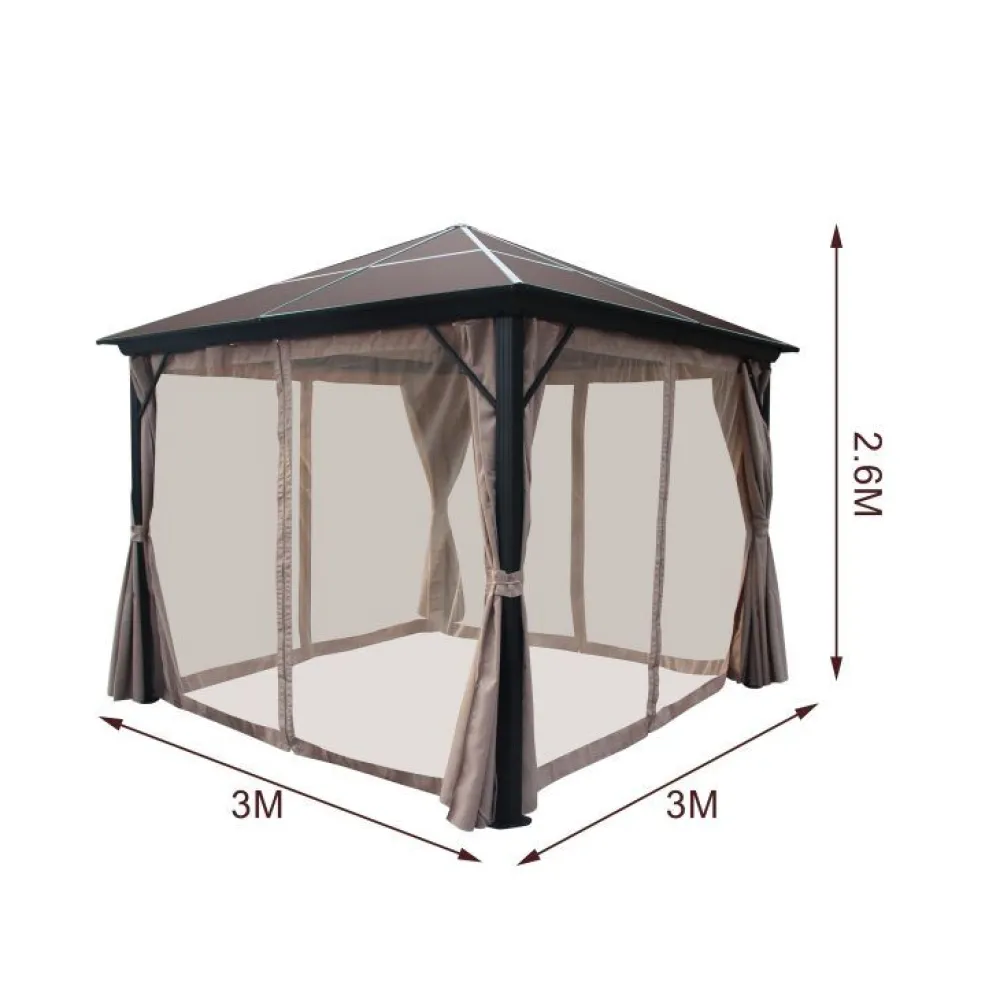 Outlet AB Polar Paviljonki verhoilla 3x3 m beige