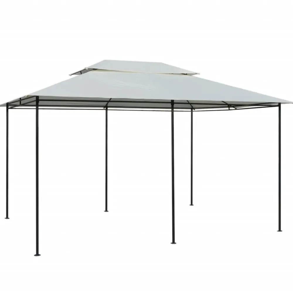Outlet FinePRICE Paviljonki verhoilla 4x3m valkoinen