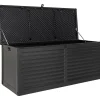 Online House Nordic Pehmustelaatikko Dubrovnik, 146.5x61x64.5cm, 490L, muovi, musta