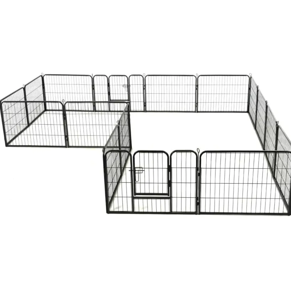 Discount FinePRICE Pentuaitaus, 16 paneelia, teräs, 60x80cm, musta
