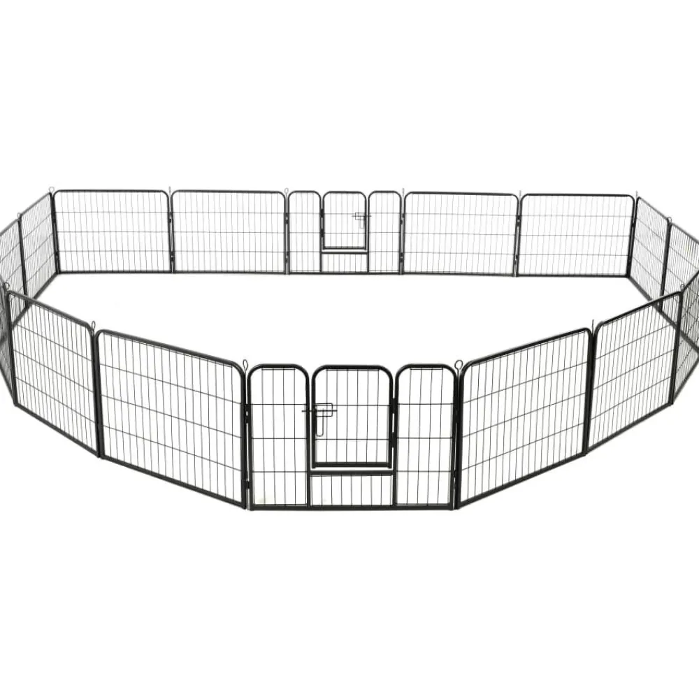 Discount FinePRICE Pentuaitaus, 16 paneelia, teräs, 60x80cm, musta