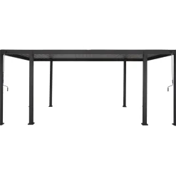 Hot Home4you Pergola Mirador-111, säleikköseinillä 300x600cm, tummanharmaa