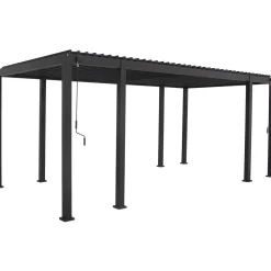 Hot Home4you Pergola Mirador-111, säleikköseinillä 300x600cm, tummanharmaa