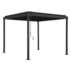 Home4you Pergola Mirador-80, 300x300cm, tummanharmaa