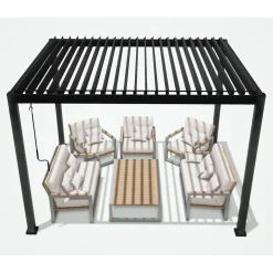 Online Home4you Pergola Mirador-111, 300x400cm, tummanharmaa