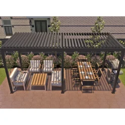 Online Home4you Pergola Mirador-111, 300x400cm, tummanharmaa