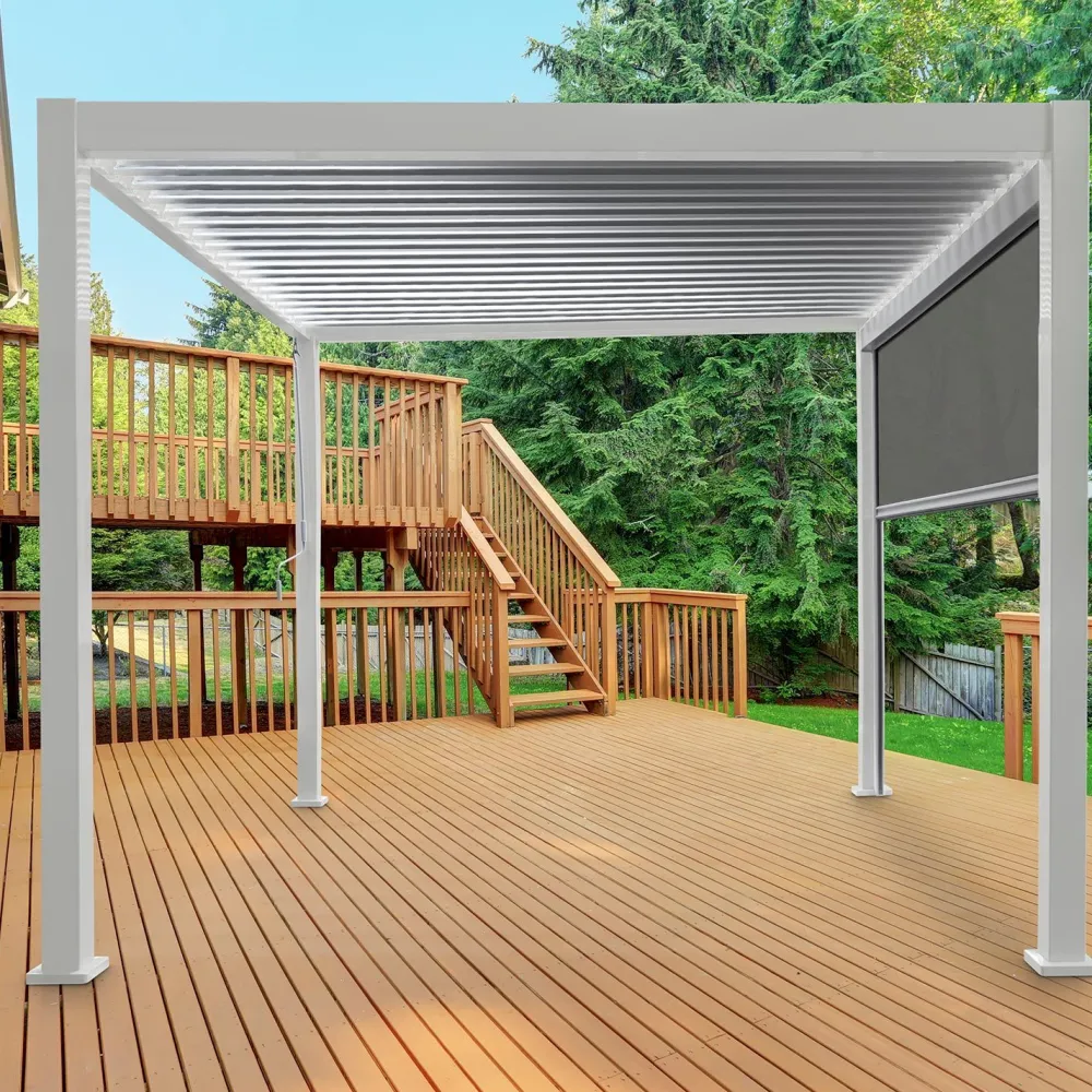 Clearance Home4you Pergola Mirador-111, 300x400cm, valkoinen