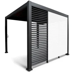 Hot Home4you Pergolan säleikköpaneeli Mirador-111(4m), 123,5x238,25cm, tummanharmaa