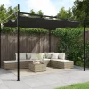 Outlet FinePRICE Pergola sisäänvedettävä katto antrasiitti 295x292x230 cm