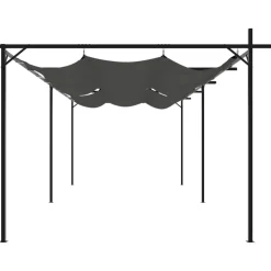 Best FinePRICE Pergola sisäänvedettävä katto antrasiitti 589x292x230 cm