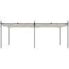 FinePRICE Pergola sisäänvedettävä katto kerma 589x292x230 cm