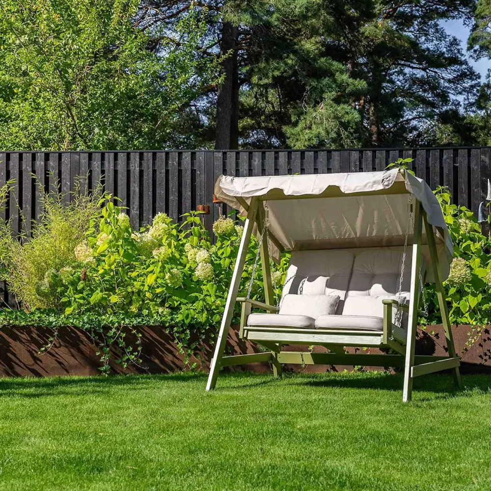 Eden Wood Pihakeinu Mellby 2-istuttava, leveys 155cm, ruskea