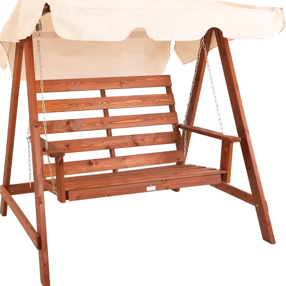 Eden Wood Pihakeinu Mellby 2-istuttava, leveys 155cm, ruskea