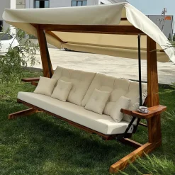 Hot Linento Garden Pihakeinu Luna Deluxe 3-istuttava beige