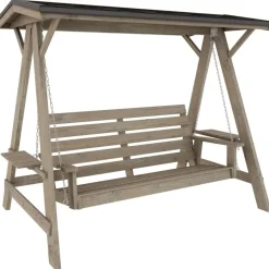 Outlet Miljöökoriste Pihakeinu , 180x235x205 cm, 3-istuttava, kovalla katoksella, ruskea
