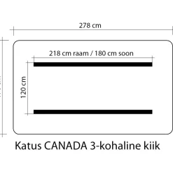 Discount Home4you Pihakeinun katos CANADA 170x278 cm, vihreä