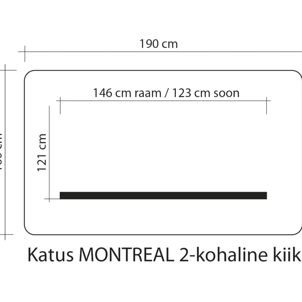 Online Home4you Pihakeinun katos MONTREAL 2 160x190 cm, ruskea