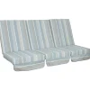 Clearance Home4you Pihakeinun pehmuste MONTREAL 114x52x9 cm, harmaa/beige, raidallinen, 3-osainen