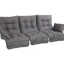 Outlet Home4you Pihakeinun pehmuste ROMA 108x56xK10 cm, tummanharmaa, 3-osainen