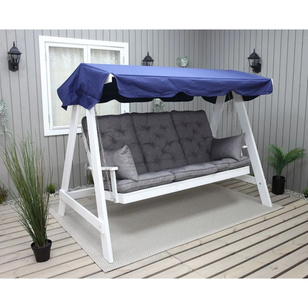 Discount Baltic Garden Pihakeinun pehmuste sivutyynyillä Malmö harmaa