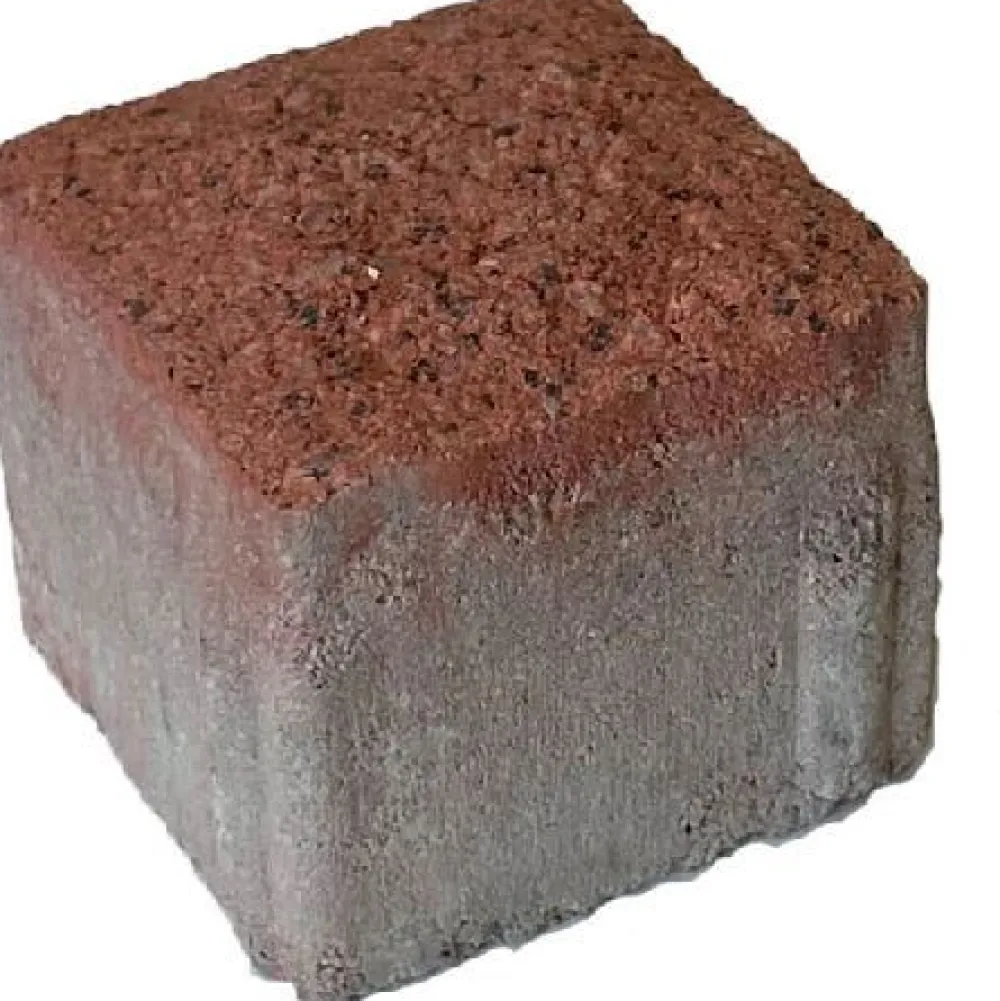 Hot Rudus Pihakivi Artik-noppa, 92x92x80mm, profiloitu, hienopesty, punainen