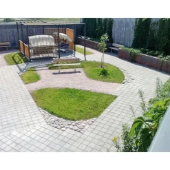 Rudus Pihakivi Kartanolaatta 60 278x278x60 mm sileä harmaa