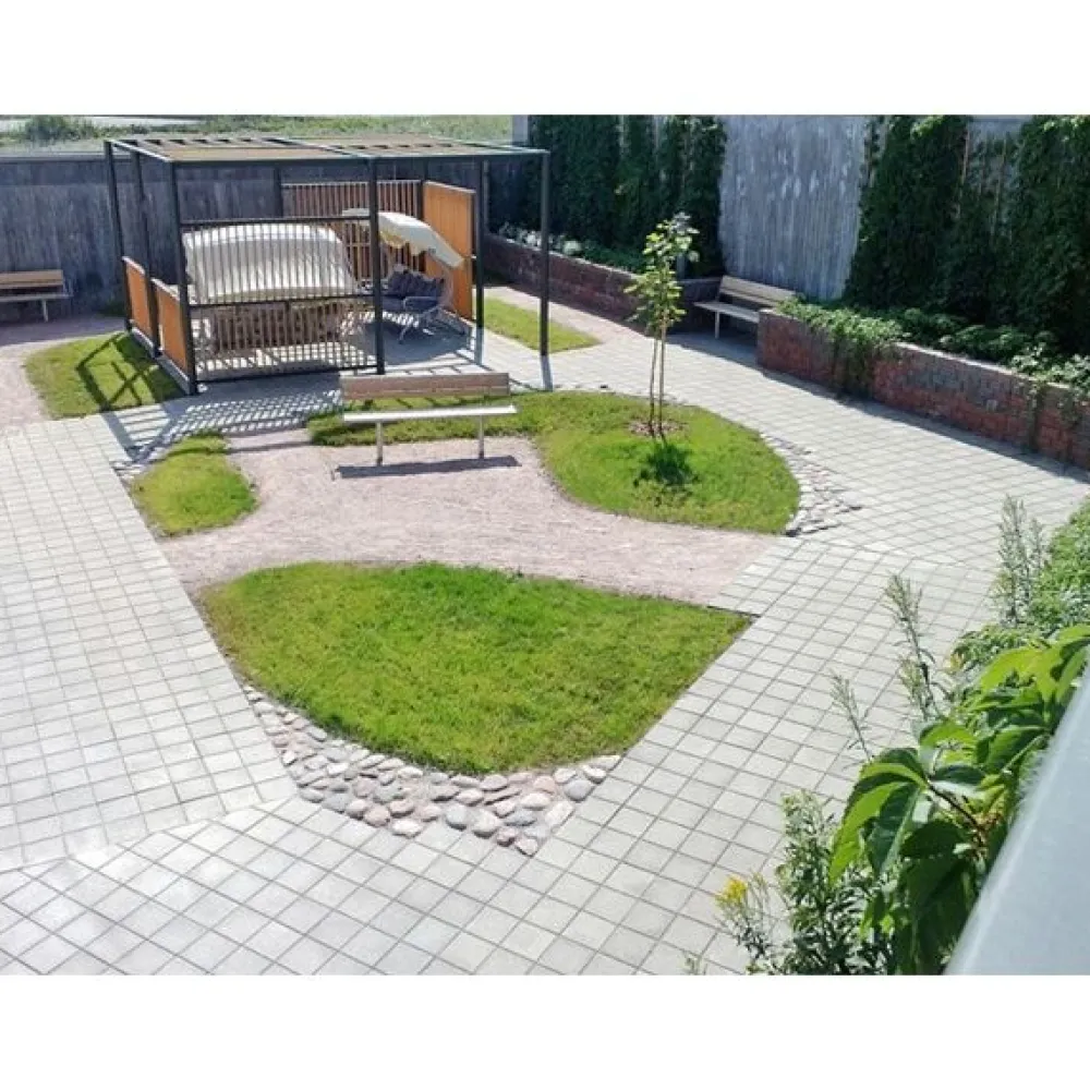 Rudus Pihakivi Kartanolaatta 60 278x278x60 mm sileä harmaa