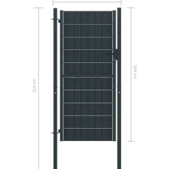 FinePRICE Pihaportti teräs 100x164cm antrasiitti