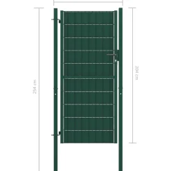 Clearance FinePRICE Pihaportti teräs 100x204cm vihreä